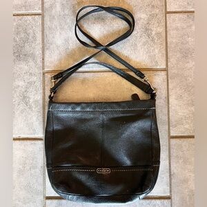 Coach Black Pebbled Leather Crossbody Bag